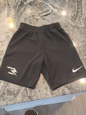 Nike Men’s Black Athletic Shorts with White Logos